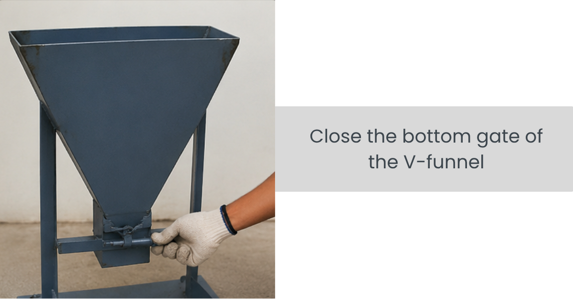 Closing of the Bottom Gate of the V-Funnel